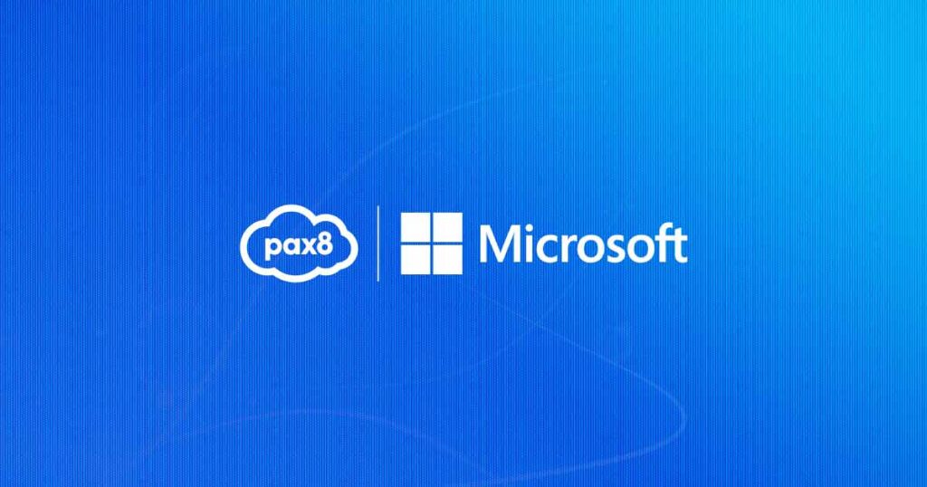 Pax8 and Microsoft logos