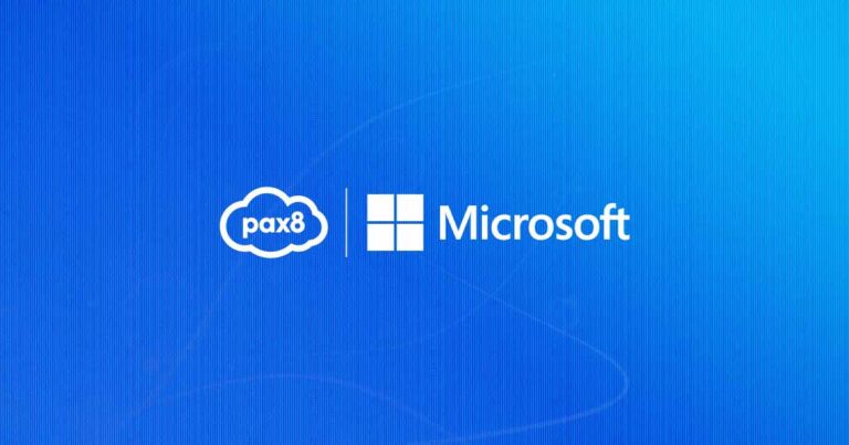 Pax8 and Microsoft logos
