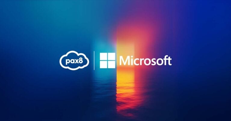 Pax8 and Microsoft logos