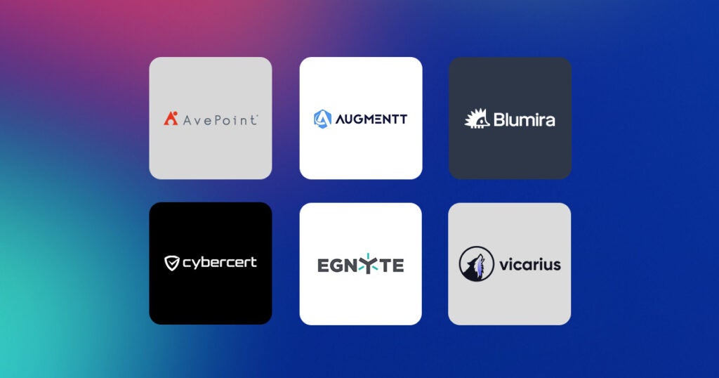 avepoint augmentt blumira cybercert egnyte vicarius