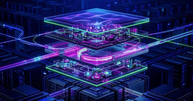 purple green neon circuit boards