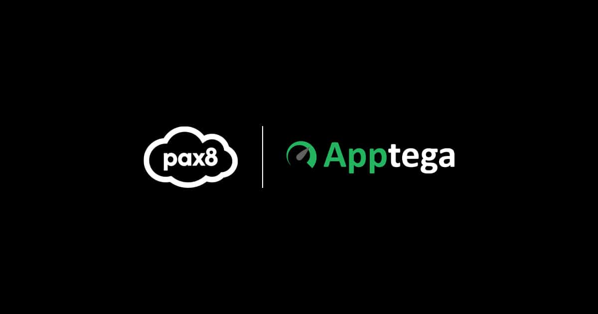 Pax8 and Apptega logos