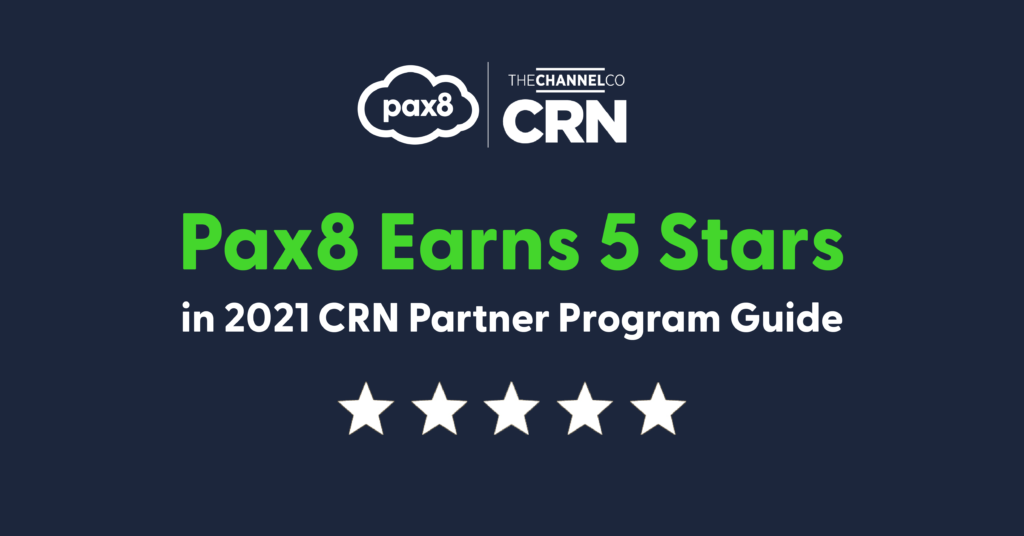 Pax8 Earns 5 Stars in 2021 CRN Partner Program Guide