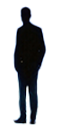 silhouette of businessman