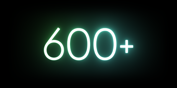 600+