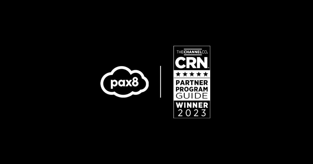 The Pax8 and CRN Logos.