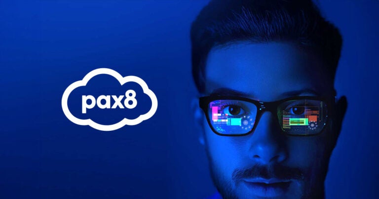 Pax8 Marketplace reflected in glasses