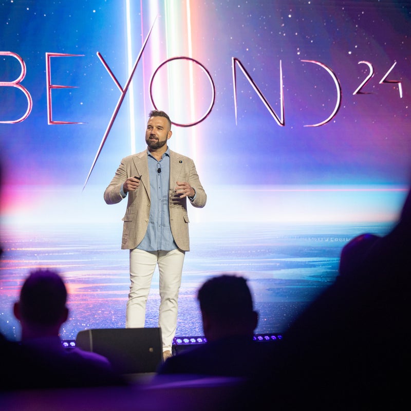 Nick Heddy presenting at Pax8 Beyond 2024