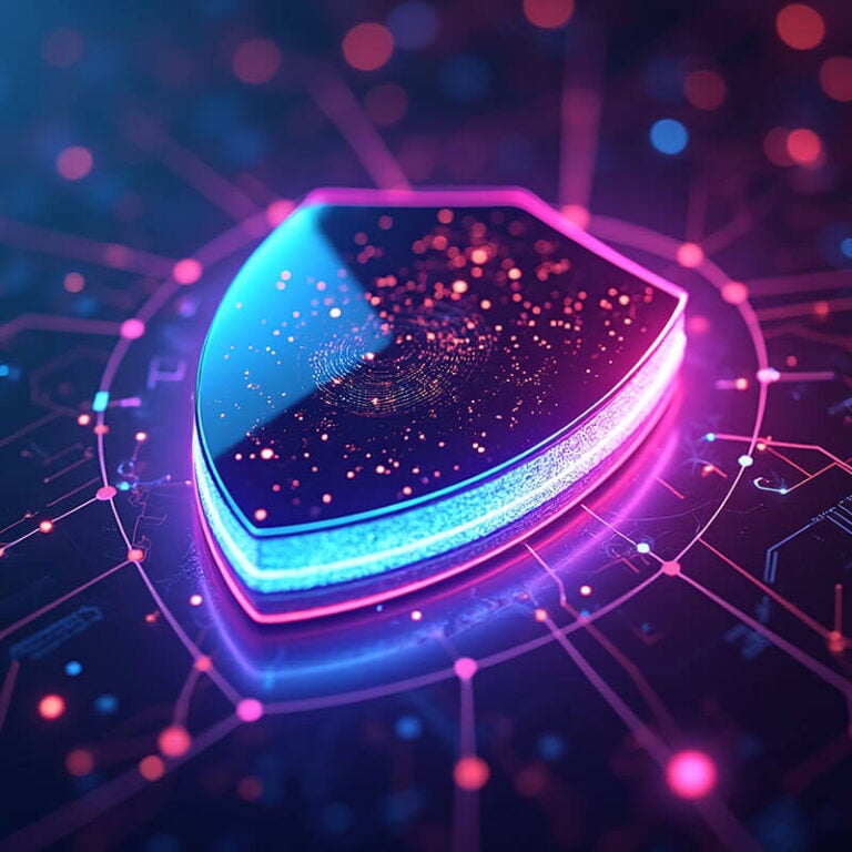 security shield in bright colors