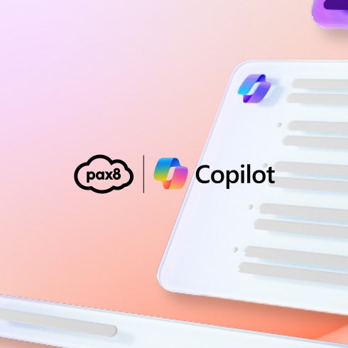Pax8 and Copilot logos on document