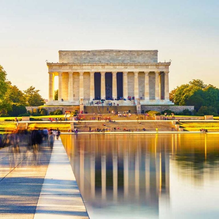 The National Mall at sunset