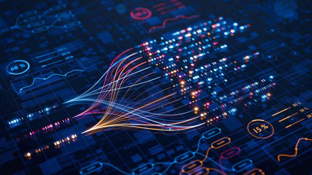 Digital flow representing MCP automation