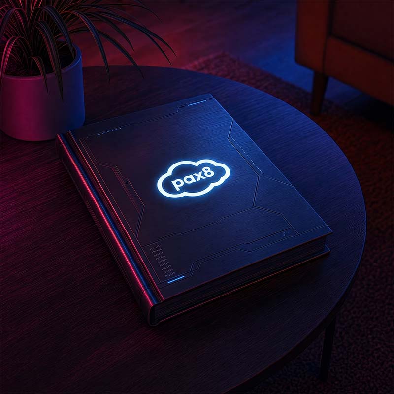 Pax8 logo on catalogue