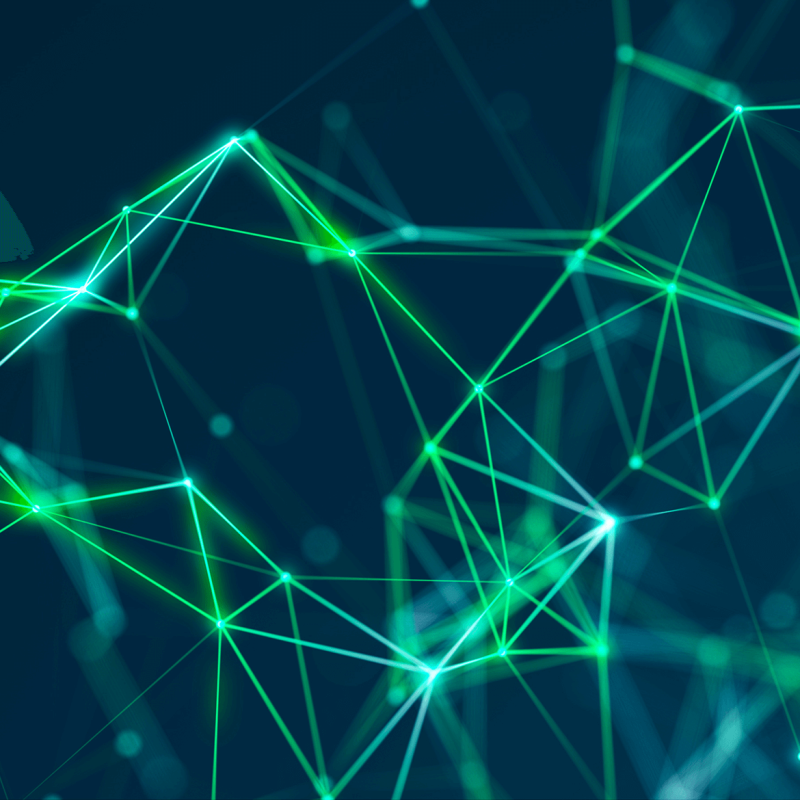 MSPs-Guide-to-Selling-Network-Pax8 graphic of a network with many interconnections in bright green